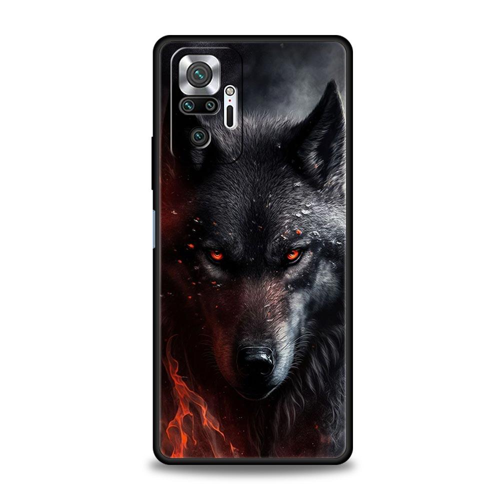 Чехол для телефона для Xiaomi Redmi Note 14 13 12 5G 9S 9 10 11 Pro Plus 4G 9T 14C 13C 12C 10C 9C 9A Мягкая крышка Волк