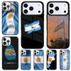 Чехол для телефона в стиле флага Аргентины для iPhone 17 Air 16 15 11 12 14 13 Pro Max Ударопрочный чехол