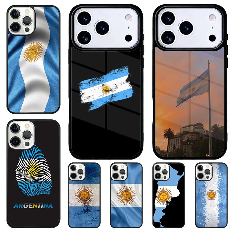 Чехол для телефона в стиле флага Аргентины для iPhone 17 Air 16 15 11 12 14 13 Pro Max Ударопрочный чехол