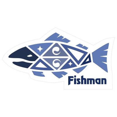 FISHMAN ST-000002 Амулет Рыба Наклейка, Средний, 60 x 32мм