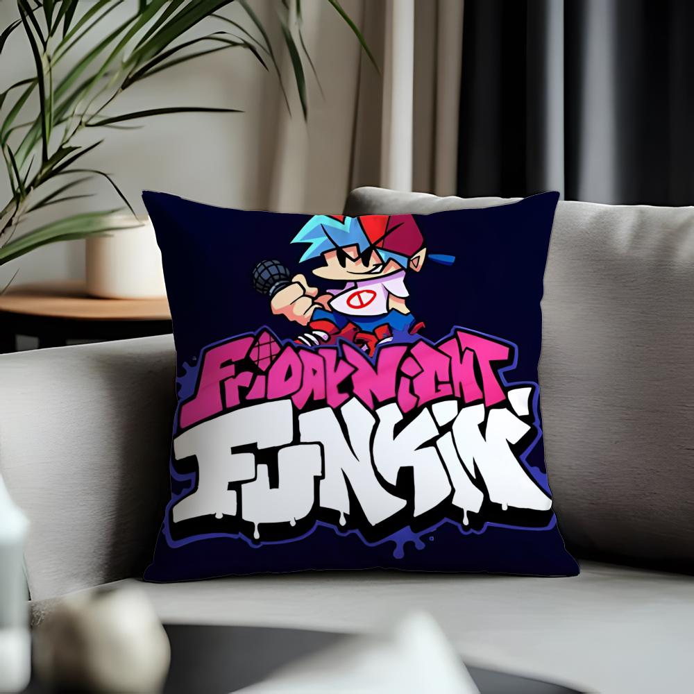 Fashion FFFriday Night Funkining Cushion Cover Antidustmite Pillowcase Invisible Zipper Silky Short Plush Sofa Cushion Cover