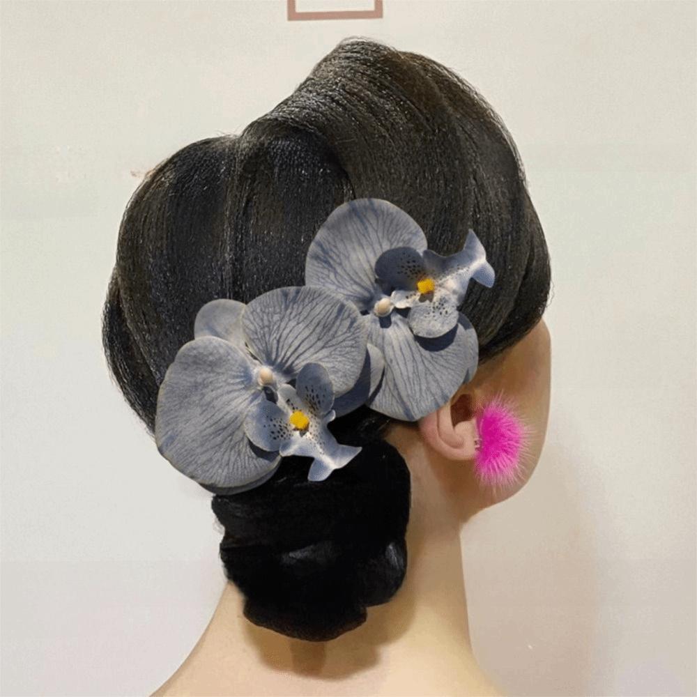 Flower Pattern Orchid Flower Hair Clip Large Size Headdress New Barrettes Ornament