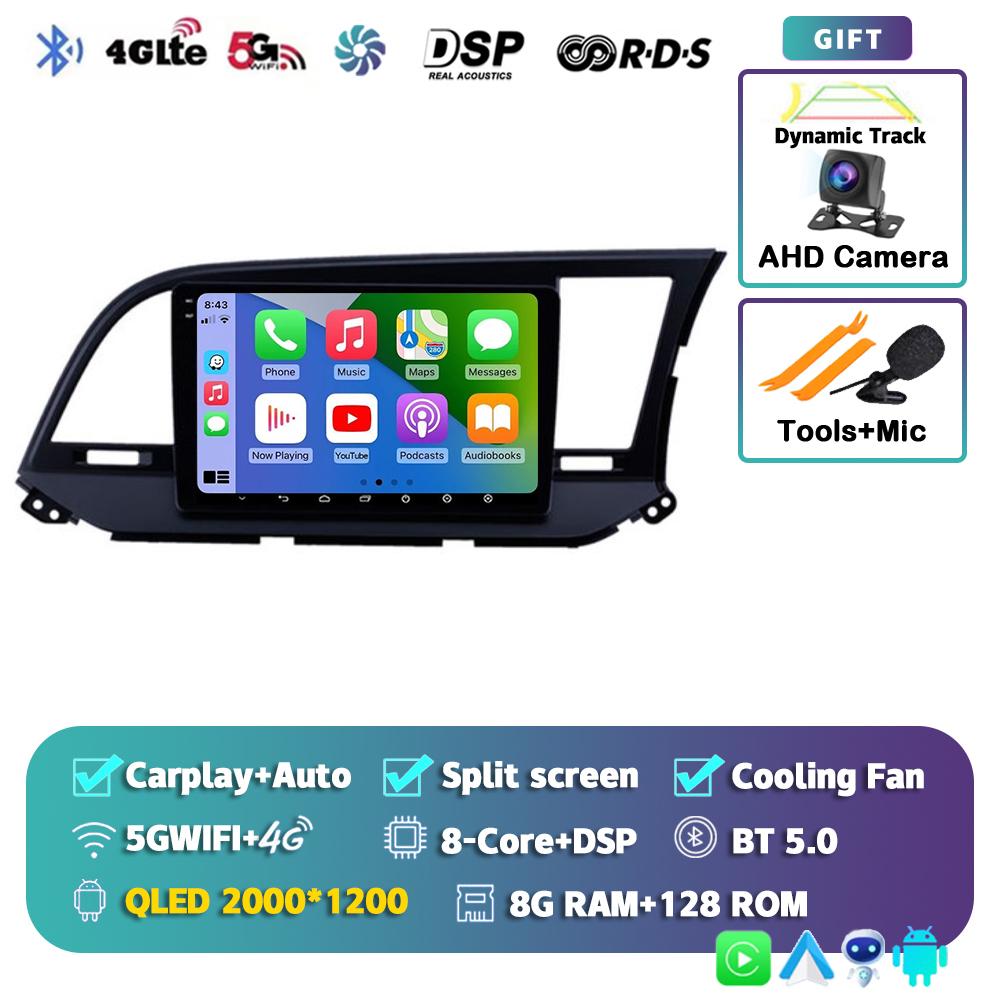 Android 14 Carplay Car Radio For Hyundai Elantra 6 2015 2016 2017 2018 GPS Navigaion Multimidia Video Player Stereo Head Unit 4G