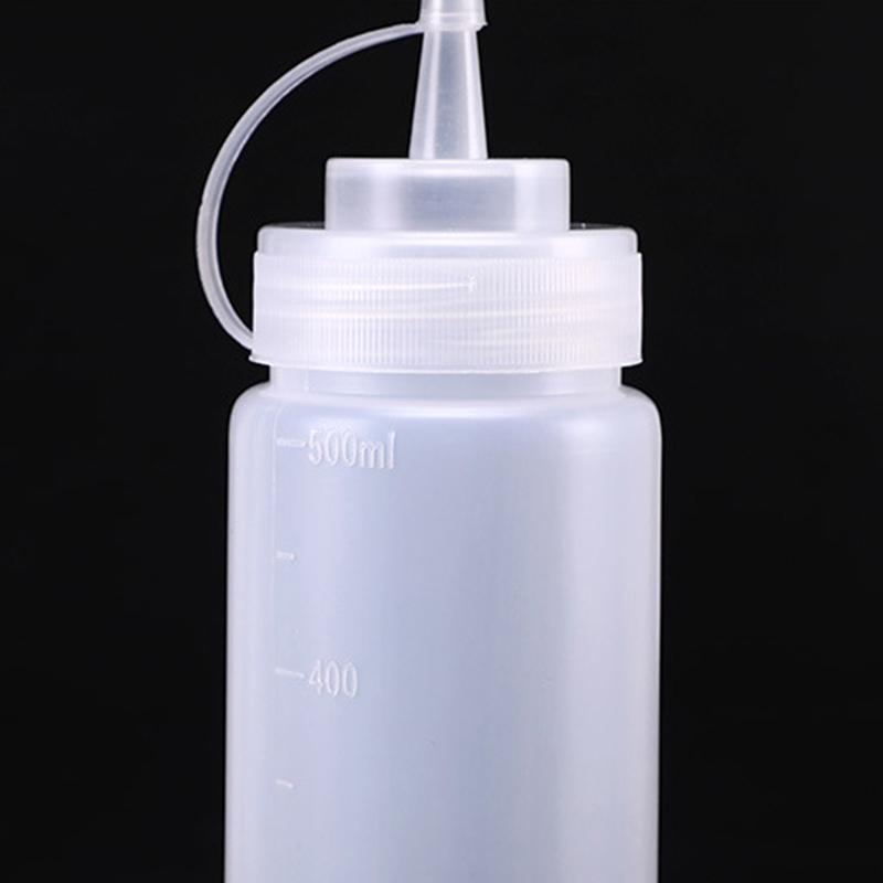 500 мл пластиковая бутылка для соуса с острым горлышком, изготовленная из экологически чистых материалов, чистая, пыленепроницаемая, для приправ
