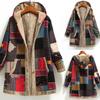 Ladies Commuter Coat Cotton Double-sided Loose Top Winter Warm Fashion Ethnic Style Printed Hooded Coat