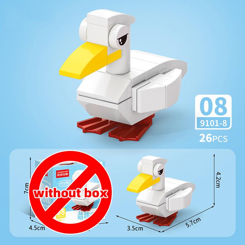 Lele Brother Конструктор Милые Домашние Животные Фермы Свинья Осел Собака Петух Утка Ящерица MOC Городская Сцена Собранные Сделай Сам Кирпичики