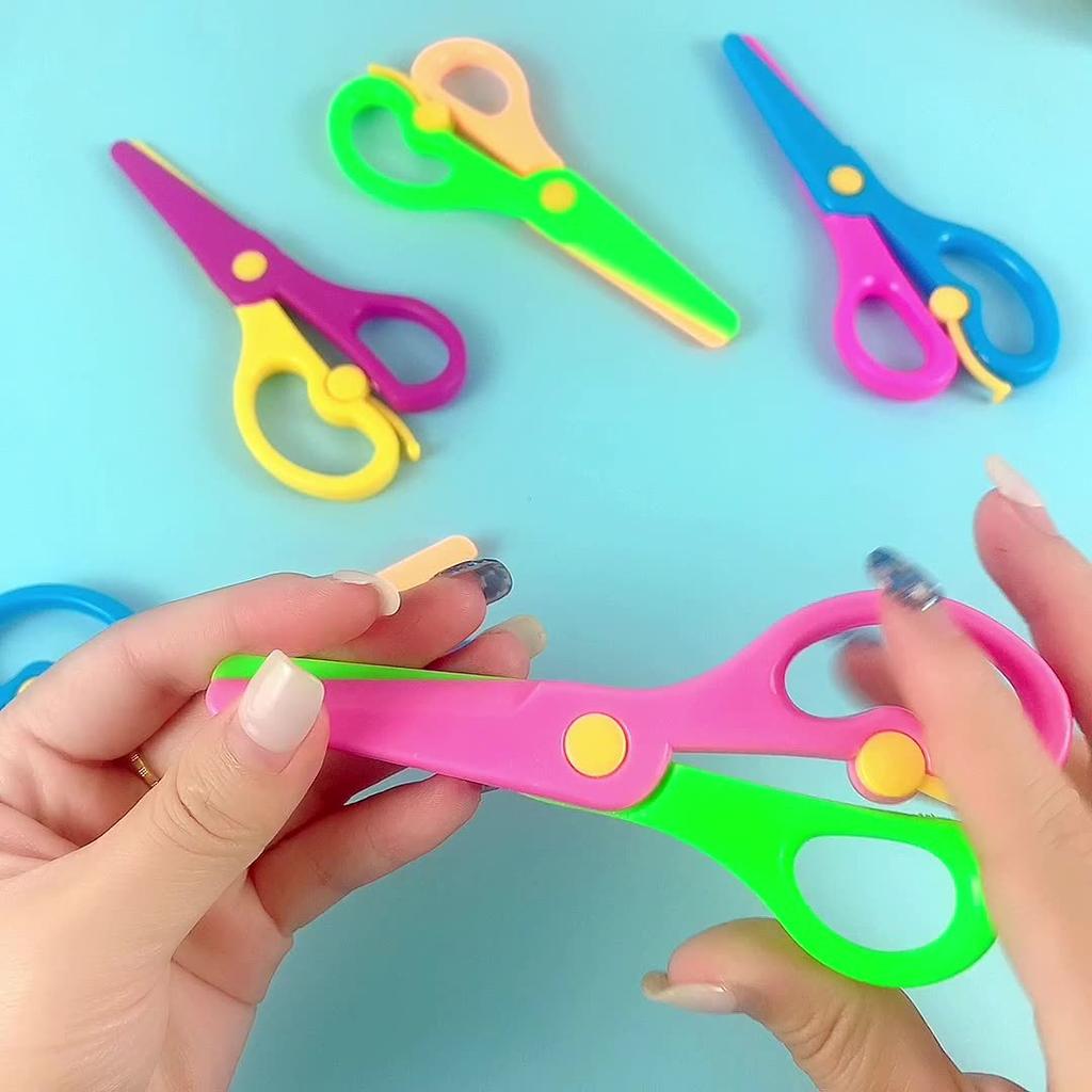 Безопасные ножницы, пластиковые цветные ножницы, студенческие ножницы, ручные ножницы для DIY, детские ножницы для вырезания бумаги, детские пластиковые ножницы