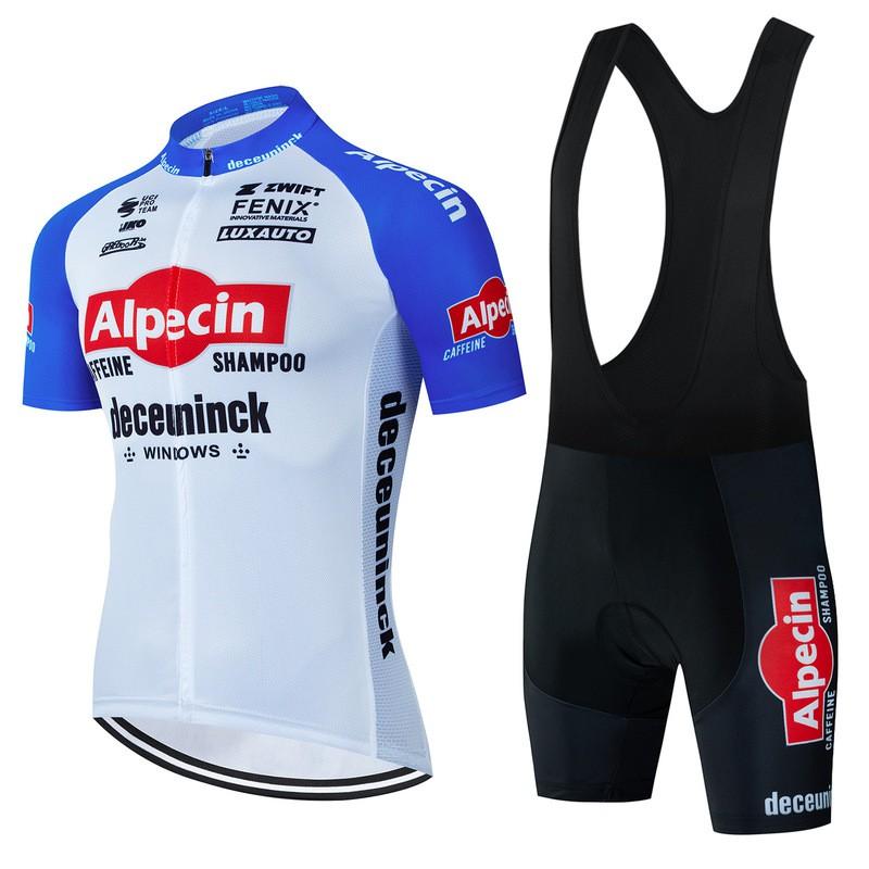 Alpecin Pro Cycling Jersey Men Short Sleeve Breathable Quick Dry Performance Bike Shirt