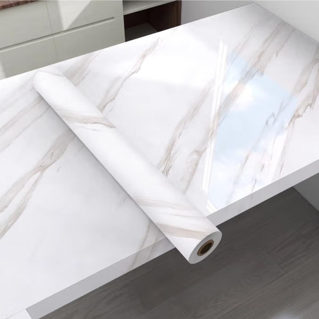 Современные мраморные самоклеящиеся обои - Водонепроницаемый ПВХ самоклеящийся винил для кухни, ванной комнаты, шкафов, стен - Сделай сам домашний декор