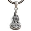 Avalokitesvara Pendant Necklace For Men Jewelry 925 Sterling Silver Necklace Can Be Open Bodhisattva With Buddhist Scripture