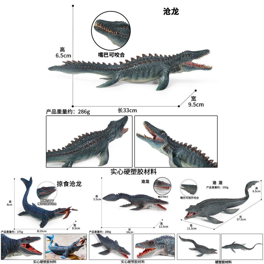 Mosasaurus Dinosaur Model Toy With Moving Jaw For Kids Educational Playroom Gift