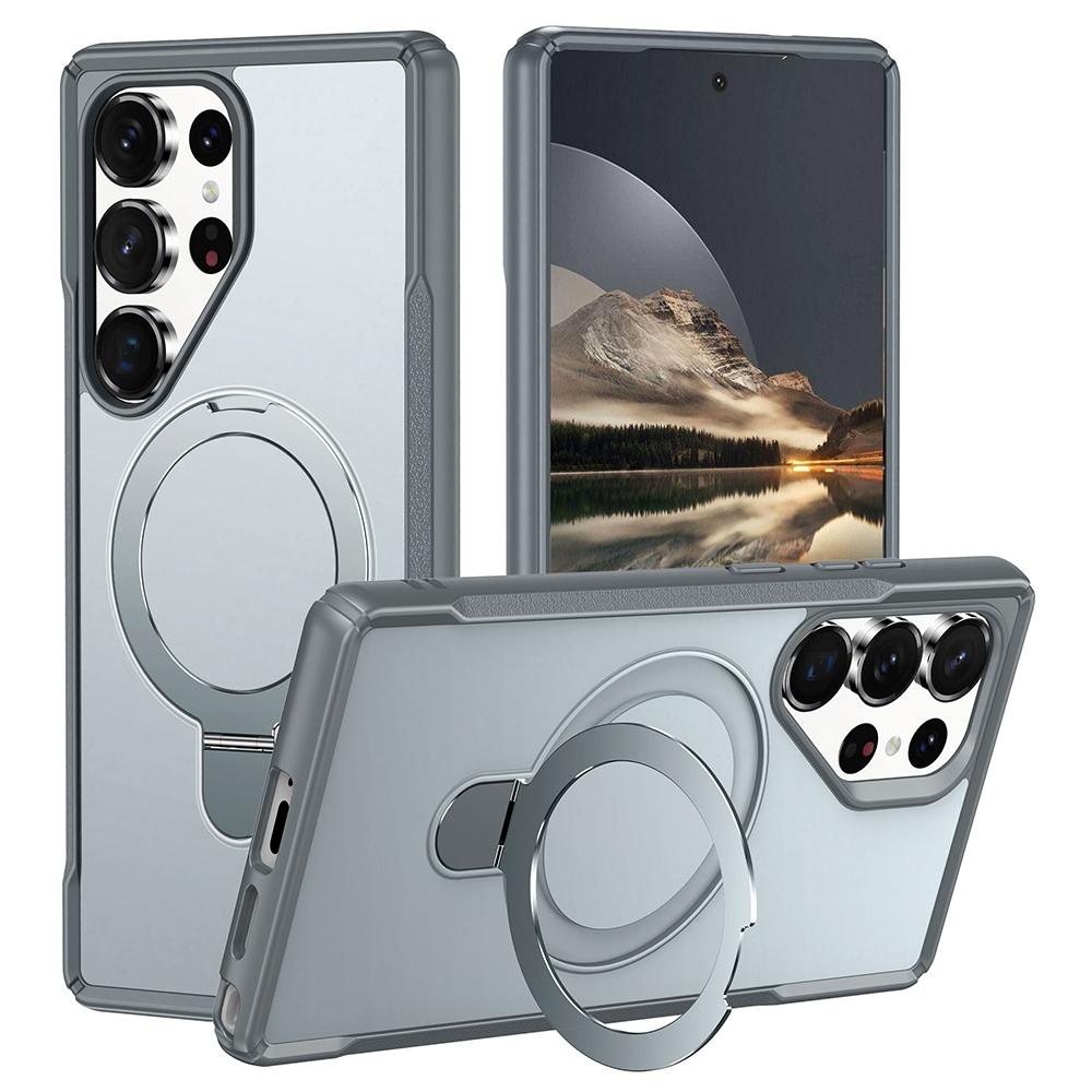 For Samsung Galaxy S25 Ultra Case with Magnetic Kickstand TPU+PC Anti Drop Phone Cover