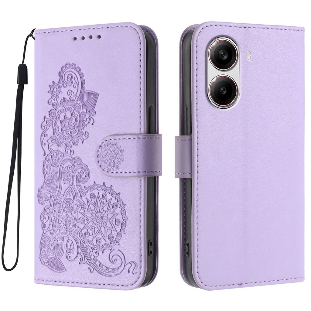 For Xiaomi Redmi Turbo 4 5G/Xiaomi Poco X7 Pro 5G Phone Cases Mandala Flower Leather Wallet Mobile Cover with Strap