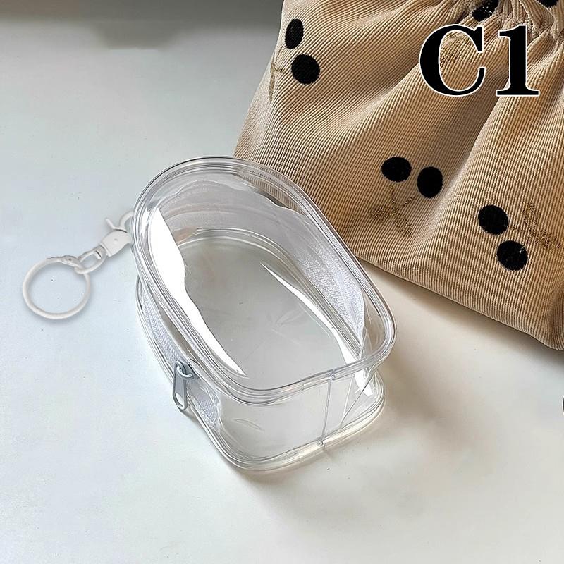 Органайзер для ювелирных изделий, прозрачная коробка для хранения, загадочная коробка, брелок для ключей, чехол для хранения, утолщенный кошелек, милая сумка для куклы, организация