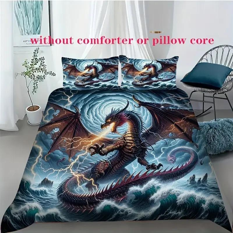 Dream Feilong Digital Printing Three-Piece 3D Duvet Set Kit Direct Sales