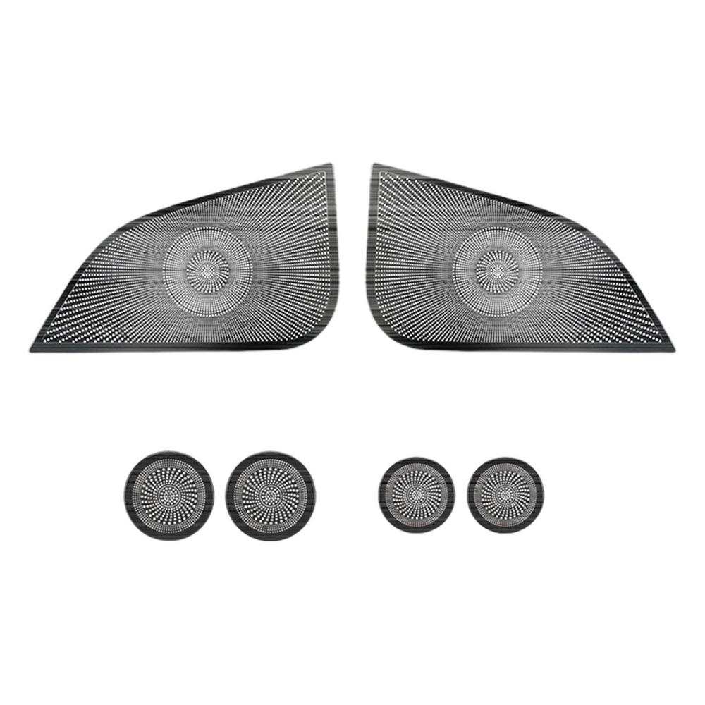 Для Tesla Model 3 Крышка динамика из нержавеющей стали Передняя колонка Крышка рогового кожуха Крышка динамика для Model 3 Звуковая декоративная накладка