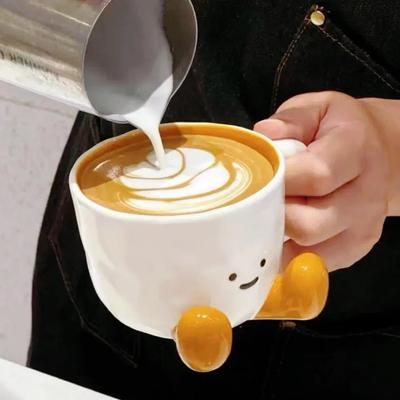 Керамическая кофейная чашка, слепленная вручную, креативная керамическая кружка высокой ценности, чашка для напитков, молочные чашки, подарок для подруг, посуда для напитков