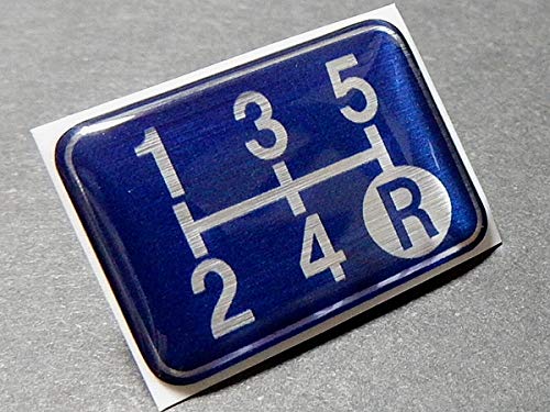 Эмблема тюнингового вентилятора для переключения передач синего цвета, 5-ступенчатая МКПП, синяя SPE-B501