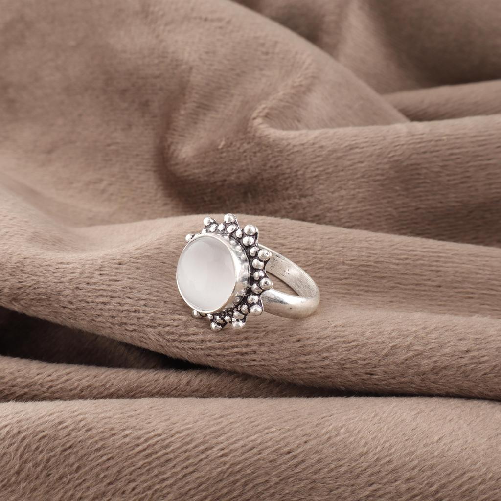 Ювелирные изделия из селенита, кольцо из драгоценного камня ручной работы, кольцо из стерлингового серебра 925 пробы, антикварные ювелирные изделия, для подарка на помолвку