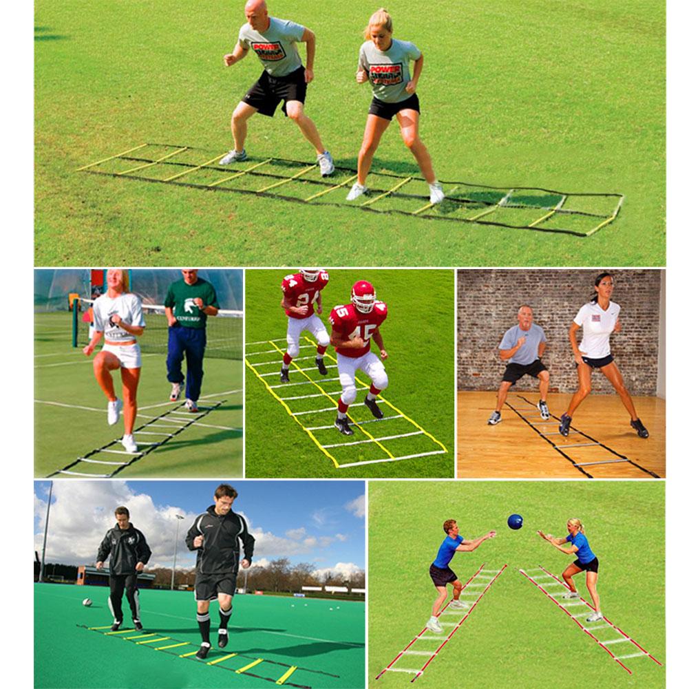 Speed Agility Training Ladder 12 Adjustable Flat Rungs 6m for Football Soccer