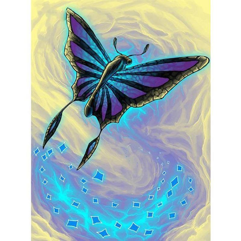 DIY Butterfly 5D Diamond Painting Full Round Drill Cross Stitch Animal Diamond Embroidery Resin Mosaic Wall Art Home Decor Gift