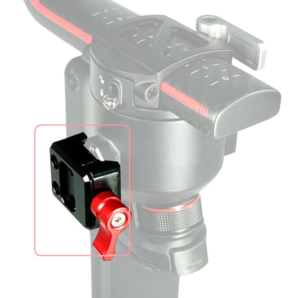 Quick Release Adapter Rail Clamp Mount Standard 1/4" Mounting Hole for Cold Shoe Monitor Magic Arm Stabilizer