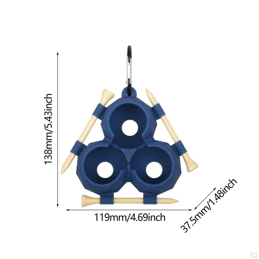 Держатель для мячей для гольфа для мужчин и женщин, Портативная сумка для переноски с карабином, Вмещает 3 мяча