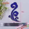 DIY Ethnic Embroidery Cloth Patch: Auspicious Cloud Gold & Silver Iron-On Design 2960#