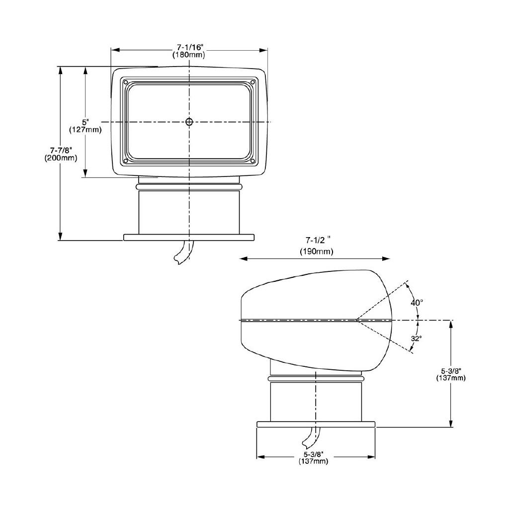 100 Вт, 360 градусов, морской прожектор с дистанционным управлением, точечный прожектор, поисковый свет для яхт, грузовиков, рыбацких лодок
