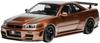 FREESTYLE MOTORHELIX Масштаб Nissan Skyline ВЕРСИЯ НА ЗАКАЗ Металлический Бронзовый Готовый продукт M83414 1/18 GT-R (Р34)