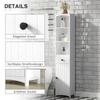 Bathroom cabinet with 3 shelves, 1 drawer, sturdy, MDF, white