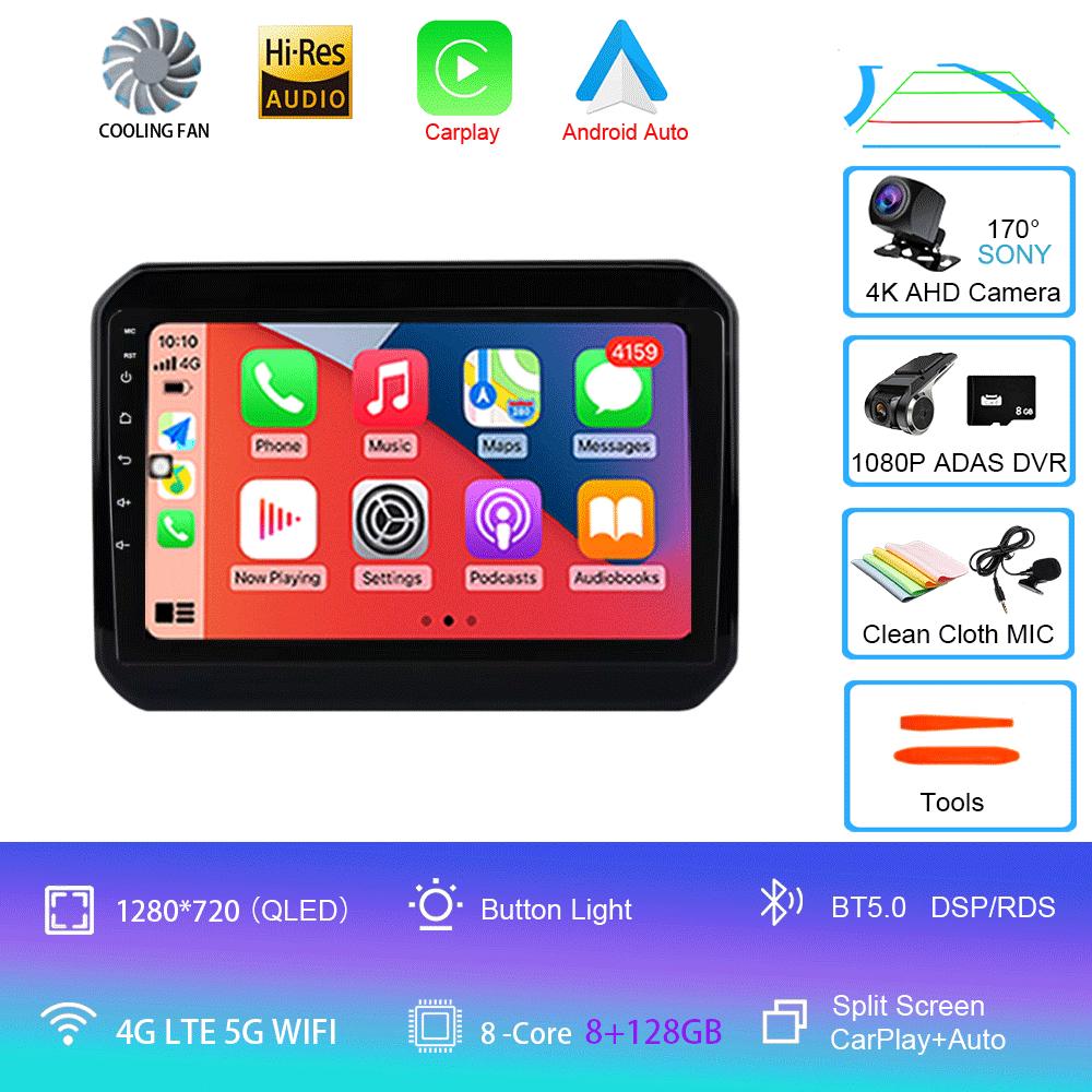 Вентилятор охлаждения Android 14 для Suzuki Ignis 2016 - 2020 GPS экран поддержка Raer камера Carplay BT автомобильный мультимедийный радио видеоплеер