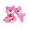 Pink Strawberry Adorable Bear Plush Toy Pendant  Keychains Bags Accessories Girls