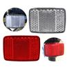 2pcs MTB Bike Front Rear Reflector Mountain Bicycle Red White Reflector Set With Mounting Bracket Night Riding Warning Accessory