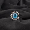 Swiss Blue Topaz Ring, 925 Solid Sterling Silver Ring, Handmade Silver Jewelry, Swiss Blue Topaz Gemstone Jewelry For Thanksgiving Gift