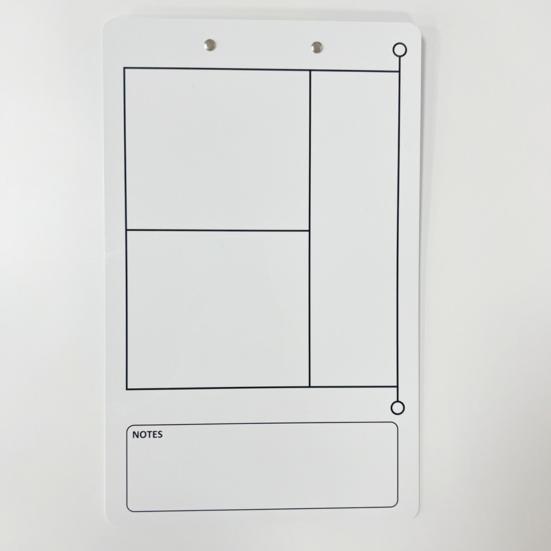 Доска для записей тренеров, доска для сухого стирания, двусторонняя белая доска для хоккея