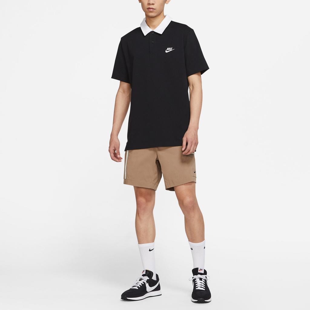 Nike Polo Shirts Men's Black Polo Collar Moderate Straight Fit DD4713-010