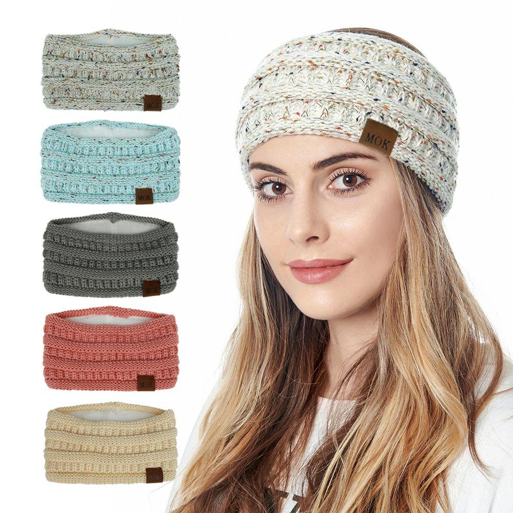 Hair Accessories Thick Fuzzy Knit Hair Band Head Wrap Ear Warmer Headbands for Women Fleece Lined