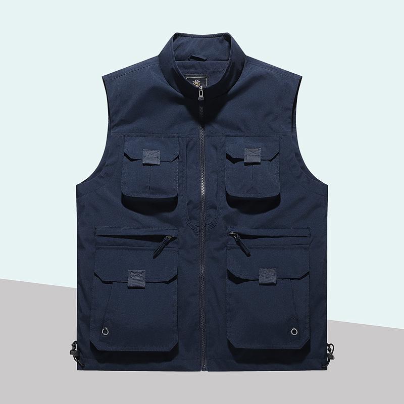 Spring And Autumn Men'S Vest Mesh MultiPocket Tooling Photography Fishing Reporter Outdoor Vest