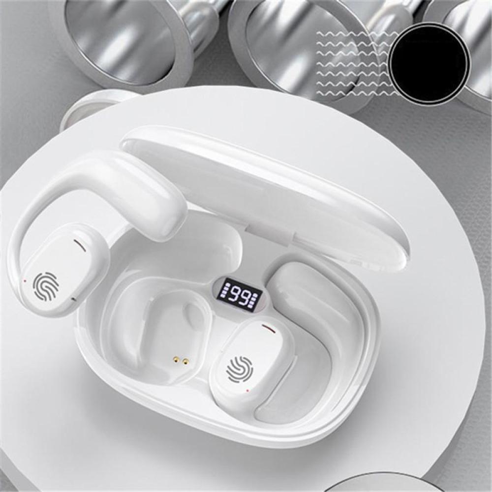 Беспроводные наушники Bluetooth 5.3 Наушники с креплением на ухо Светодиодный дисплей Водонепроницаемые гарнитуры HiFi стерео наушники с шумоподавлением