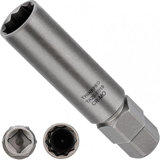 10 Spline Lug Nut Socket,Replacement For Ta20 17/19 10 Spline Lug Nut Key,Dual Drive 10 Point Wheel Lock Key,Compatible With Bimecc 10 Point Socket.