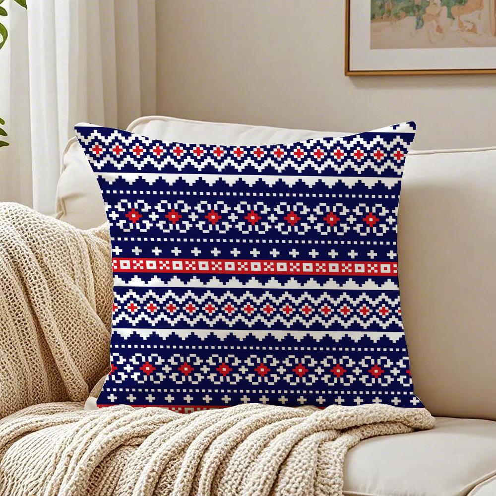 Классический вязаный британский узор FFair Isle Наволочка для подушки Антипылевой Кровать Гостиная Диван Декор Подушка Комната