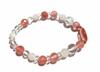 Bargain Natural Stone Power Stone Bracelet Love Healing Moonstone Cherry Quartz Crystal Inner L [Malline Marine] Diameter 17.5-18cm Women's