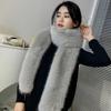 Autumn And Winter Long Paragraph Double-Sided Plush Scarve Imitation Fur Fox Hair High-Grade Scarve Warm Thickened Women's Scarve