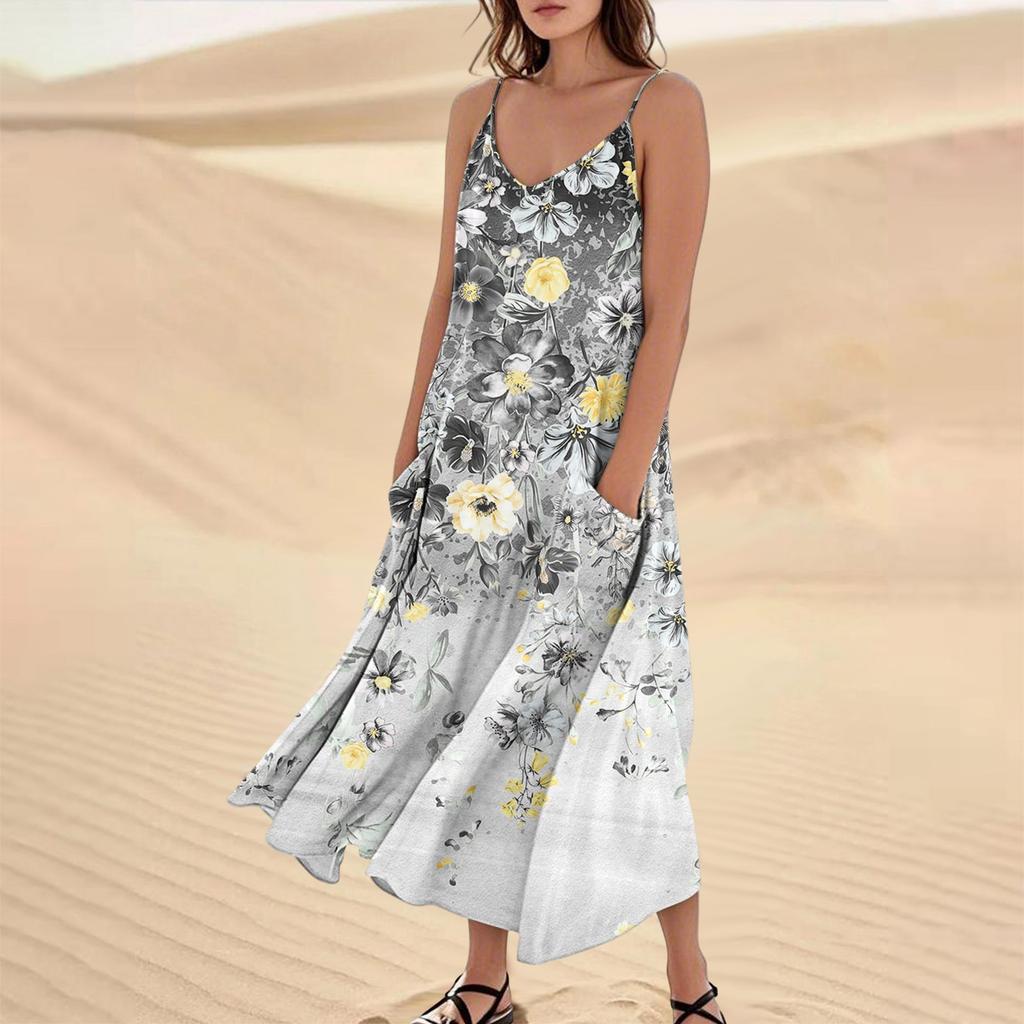 Women's Summer Dress Casual Loose Long Beach Vacation Dresses
