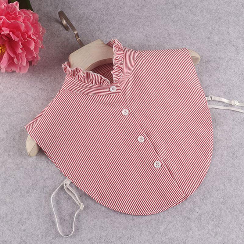 Тонкий полосатый фальшивый воротник, съемные воротники-манишки, блузка, воротник-манишка для женщин и девочек, декоративные сувениры