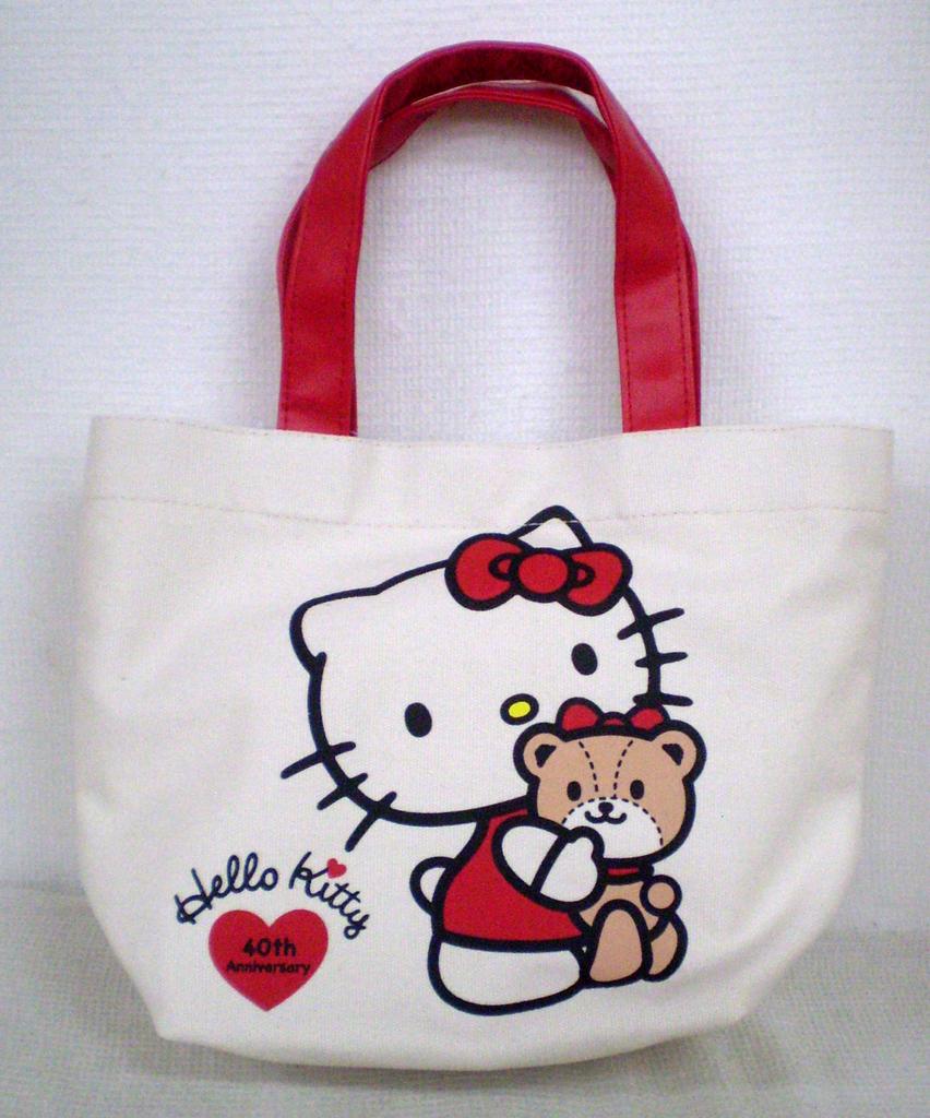 Sanrio Hello Kitty Canvas Handbag Kitty Tiny (40th & Chum)