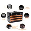 508 mm (20 Inch) Steel Tool Box, 3 Drawers, Metal Locks, Carrying Handle, Black-Orange