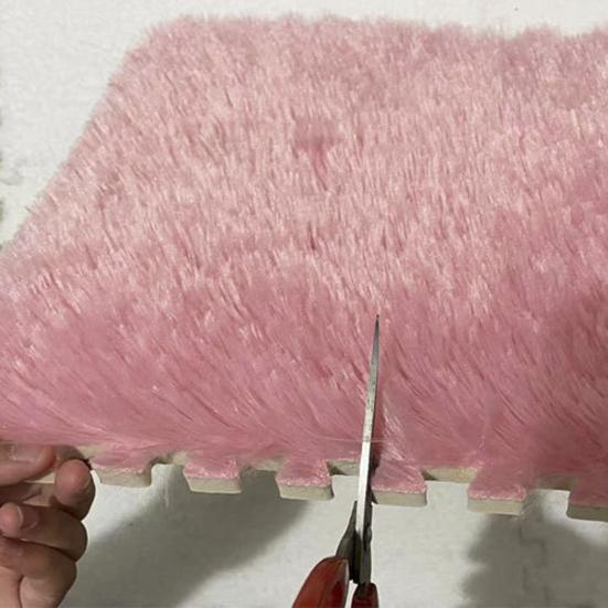 Yousheng 16 шт./компл. ковер-пазл, пэчворк, свободно совпадающий, пазл, пушистый, пазл, тип плюша, напольный коврик для гостиной