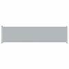 Auvent latéral rétractable - vidaXL - 600x160 cm - Gris - Tissu polyester - Acier enduit de poudre